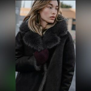 New ZARA Reversible Faux Fur Short Jacket